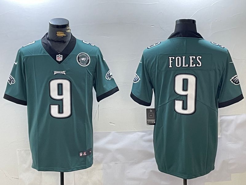 Men Philadelphia Eagles #9 Foles Green 2024 Nike Vapor Limited NFL Jersey style 1->indianapolis colts->NFL Jersey
